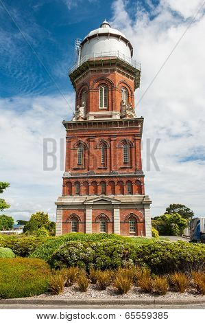 Historical Water Tower in Invercargill, the southernmost city of New Zealand and centre of Southland region