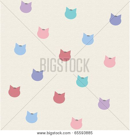 seamless pattern of cat