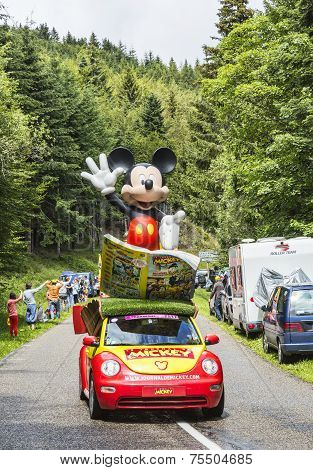 Mickey's Car During Le Tour De France 2014