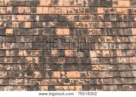 Old Roof Tiles Made Of Terracotta