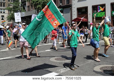 Russian-Speaking American LGBT Pride Parade participants in NY