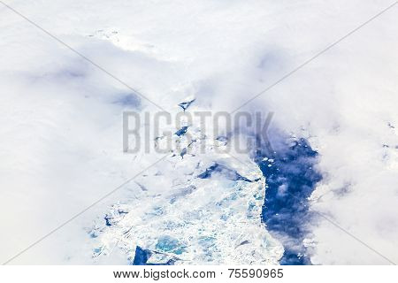 Sheet Of Ice Floating On The Arctic Ocean