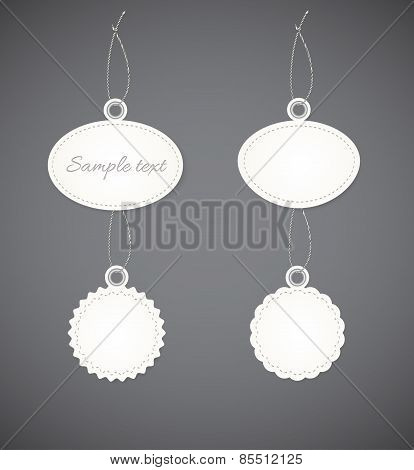 Simple decorative badges.
