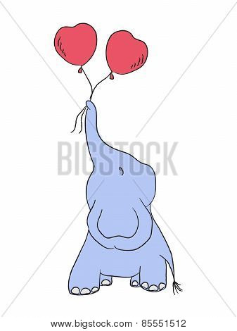 elephant love balloon