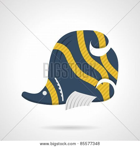 Flat color vector icon for butterflyfish