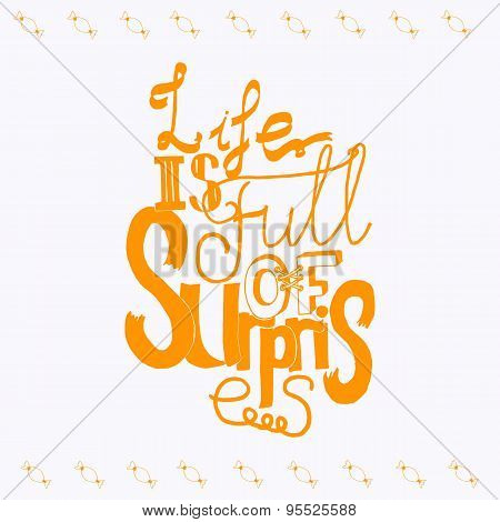 Illustration with Lettering Elements