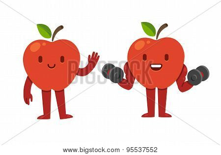 Apple Cartoon Character