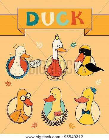 Colored duck set.