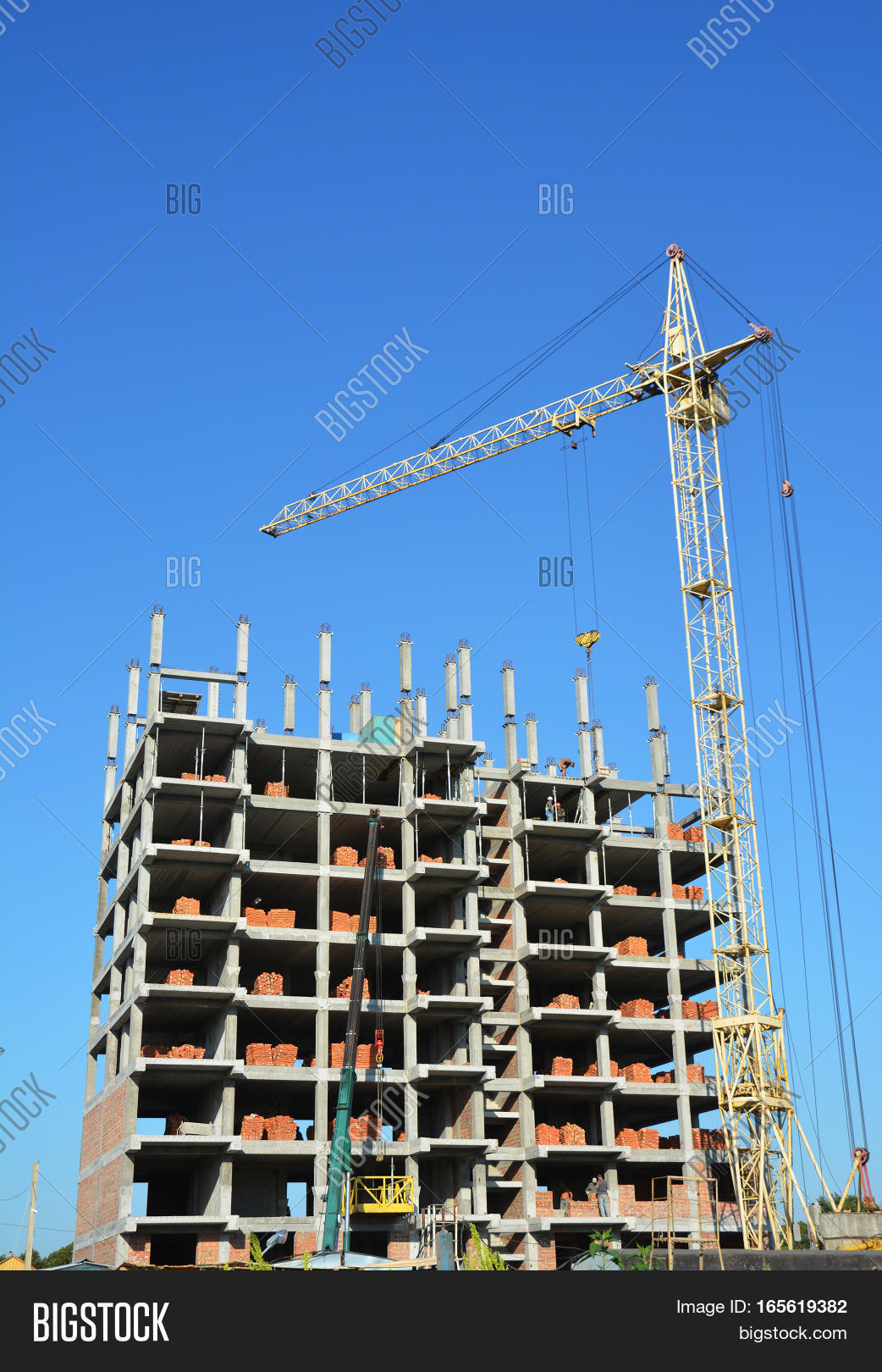 building cranes on image photo free trial bigstock