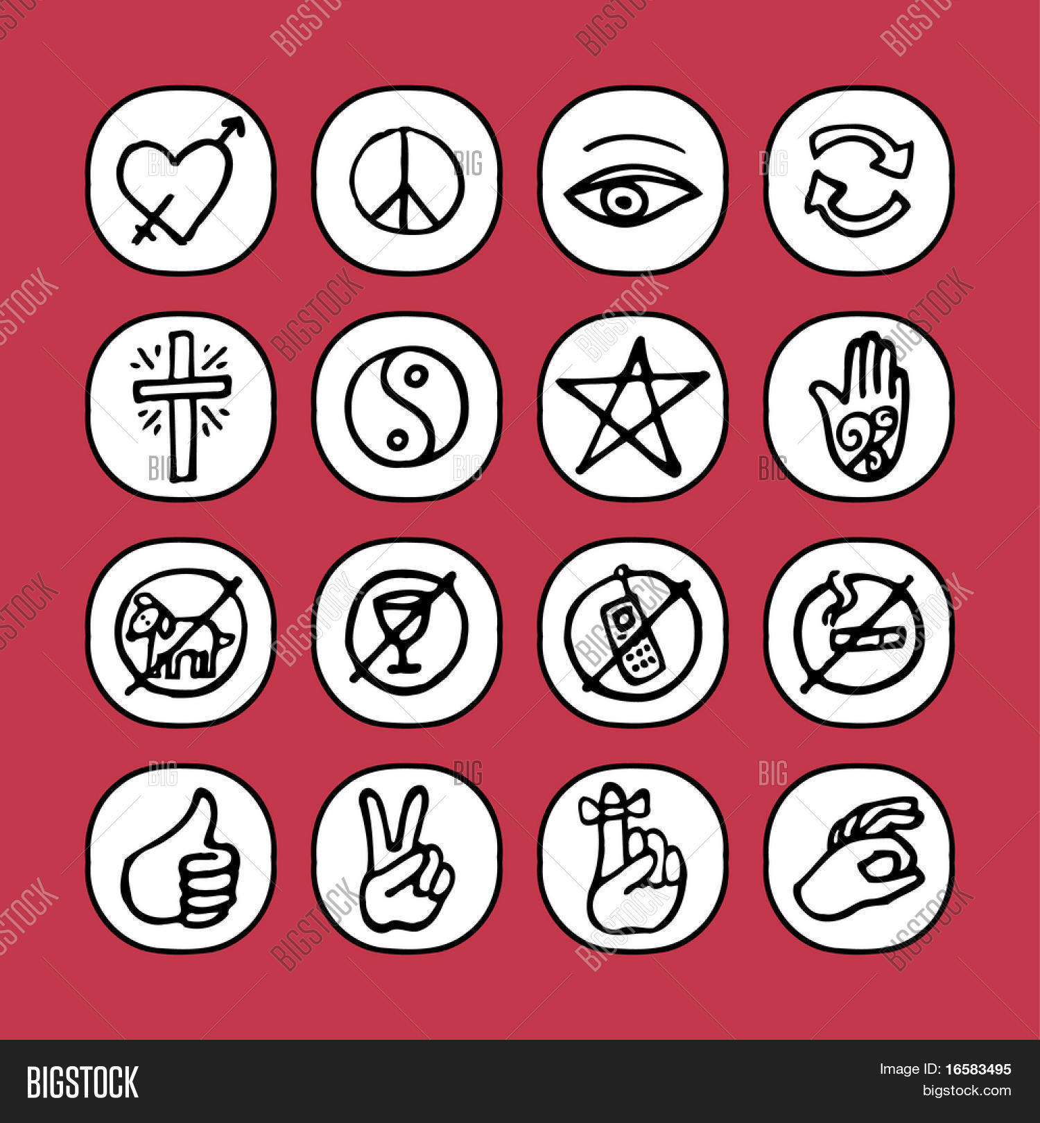 Black White Icon Set Vector & Photo (Free Trial) Bigstock