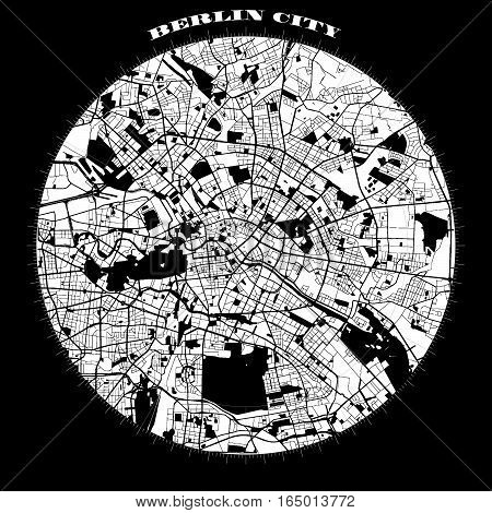Berlin Compass Design Map Artprint