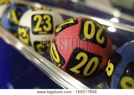 Lottery Balls During Extraction