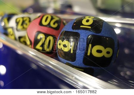 Lottery Balls During Extraction