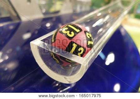 Lottery Balls During Extraction