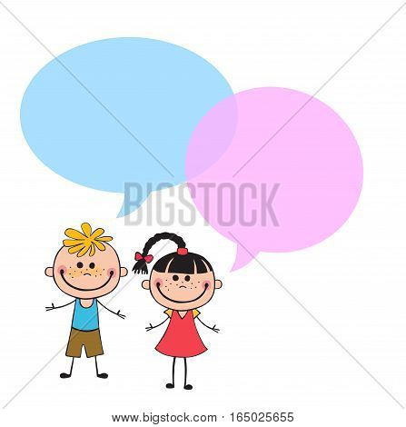 Vector brochure backgrounds with cartoon children. balloon template design. Courtesy lesson for children rights to the banner advertisement for children illustration isolated