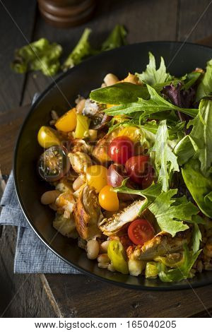 Healthy Organic Mediterranean Buddha Farro Grain Bowl