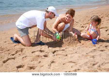 Familly sulla spiaggia 