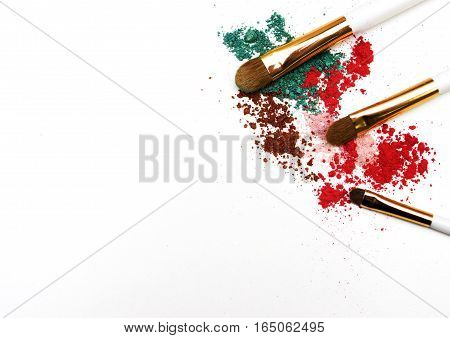 Make-up, all the makeup, shadow and brushes for make-up, make-up artist for the tools.
