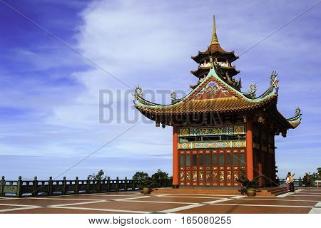 View on sky Swee temple highlands Malaysia