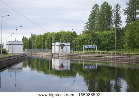SAIMAA CANAL, FINLAND - JUNE 14, 2015: Gateway 