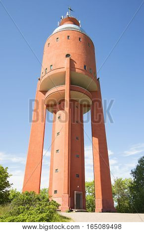 At the foot of the old water tower the city of Hanko. Finland