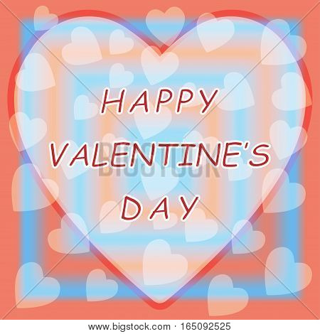 happy valentine day with heart background,vector Illustration EPS10