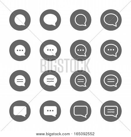 basic speech bubble shape icons set,vector Illustration EPS10
