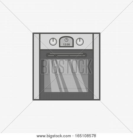A simple flat icon of an oven