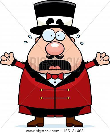 Cartoon Circus Ringmaster Panic