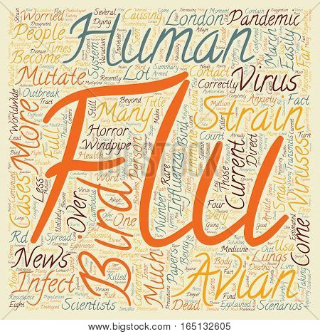 Bird Flu Explained text background wordcloud concept