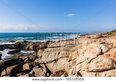 Oceanwaves Rocky  Coastline