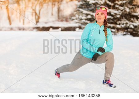 Girl Working Out In Freezing Temperatures