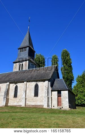 Radepont France - september 7 2016 : the Saint Germain church