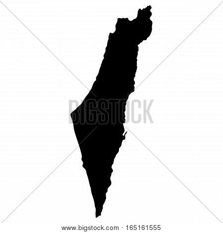 Map of Israel, vector illustration of a state symbol