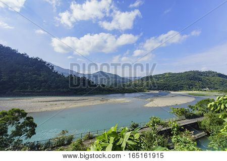 The Beautiful Country Side Landscape Of Wulai