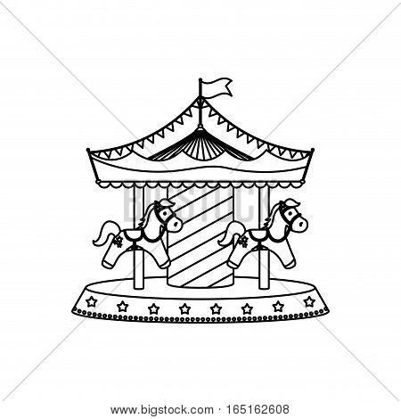 circus carrousel festival icon vector illustration graphic design
