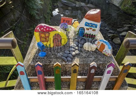 Close Up Of Stone Model