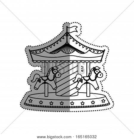 circus carrousel festival icon vector illustration graphic design