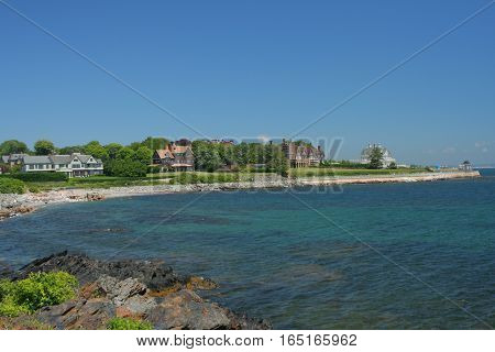 Four stately homes along the Cliff Walk