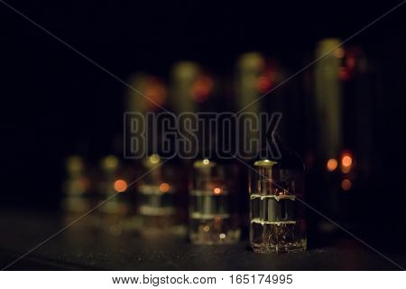 Preamp and power tubes in a guitar amplifier