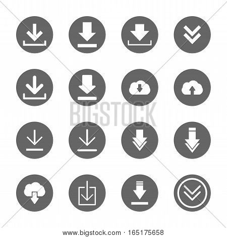 download icons set,vector graphic design Illustration EPS10