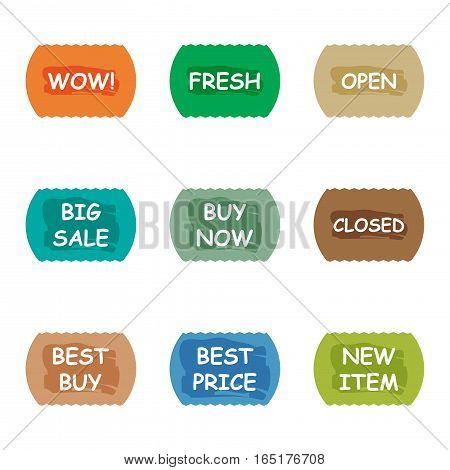 sale promotion tear banner sticker label set,vector Illustration EPS10