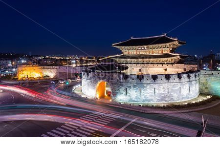 Hwaseong Fortress Traditional Architecture of Korea in Suwon South Korea