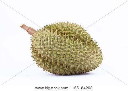 durian  mon thong is king of tropical fruits durian   on white background healthy durian fruit food isolated close up