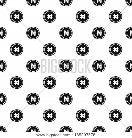 Coin with Nairas sign pattern. Simple illustration of coin with Nairas signvector pattern for web