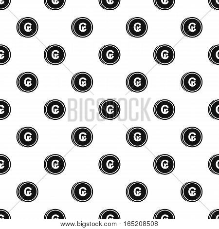 Coin with cruzeiro of Brazil sign pattern. Simple illustration of coin with cruzeiro of Brazil sign vector pattern for web