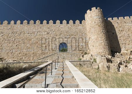 Avila (Castilla y Leon Spain): the famous medieval walls surrounding the city