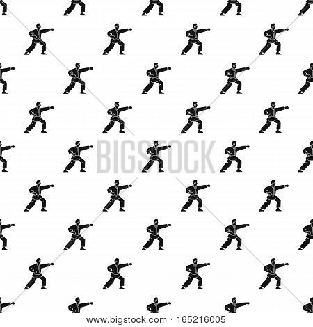 Karate fighter pattern. Simple illustration of karate fighter vector pattern for web