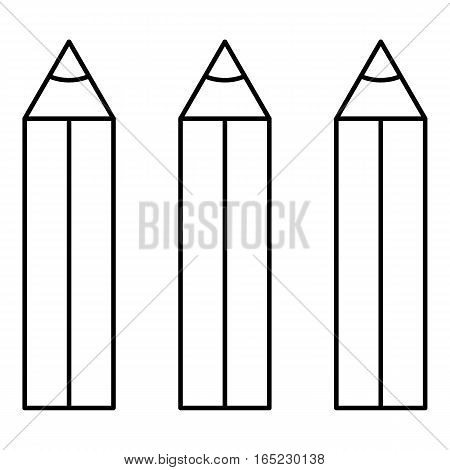 Pencils icon. Outline illustration of pencils vector icon for web