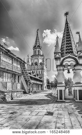 The Iconic Complex Izmailovskiy Kremlin In Moscow, Russia